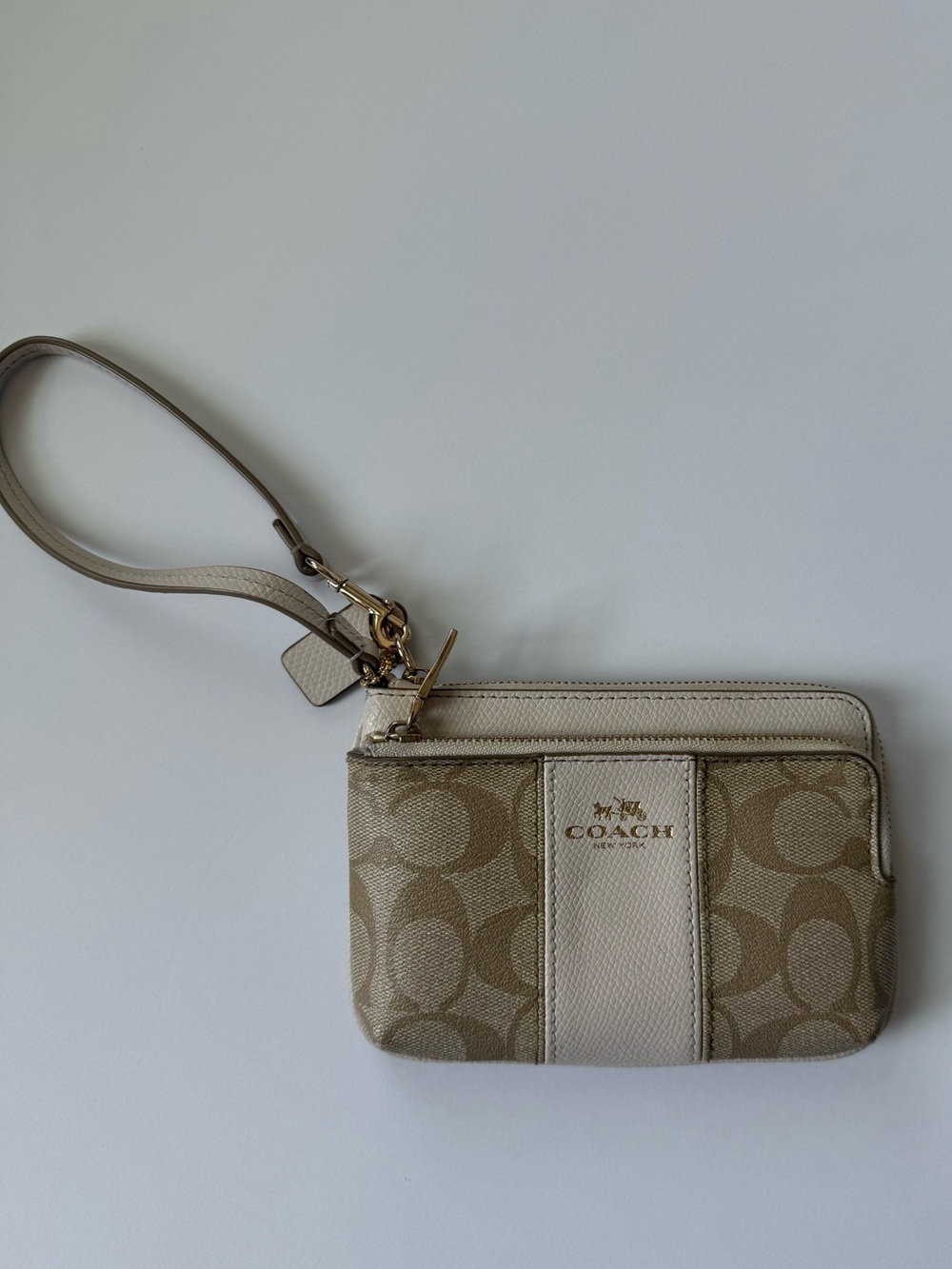 Coach Corner Zip Wristlet